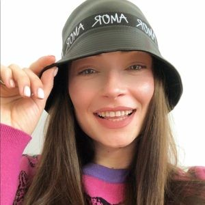 Faux leather bucket hat